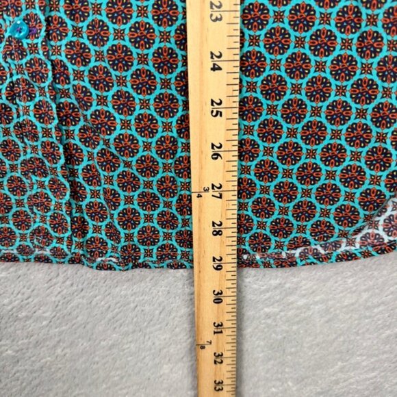 Visconti Black Mens Small Patterned Short Sleeve Button Down Shirt Casual Preppy - Picture 4 of 6